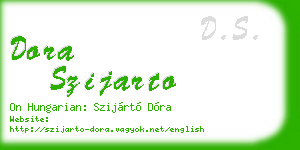 dora szijarto business card
